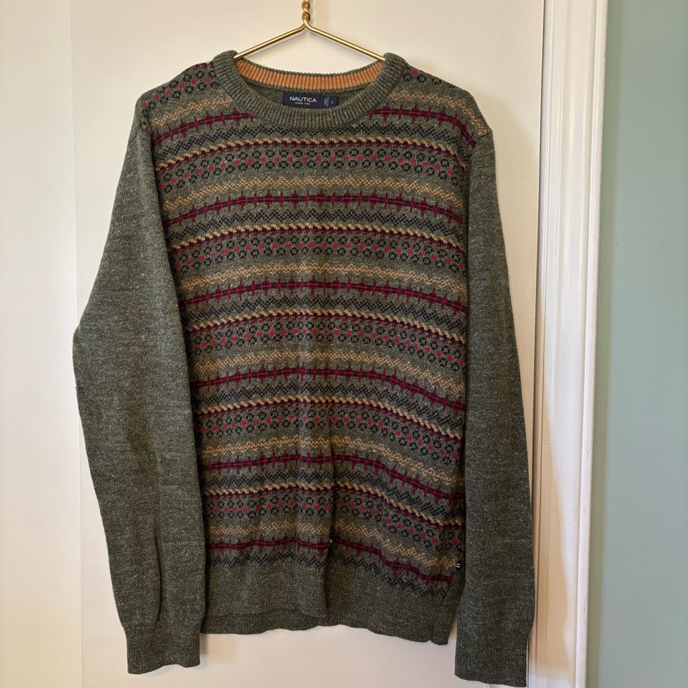 Nautica Multicolor Striped Crewneck Men’s  Sweater